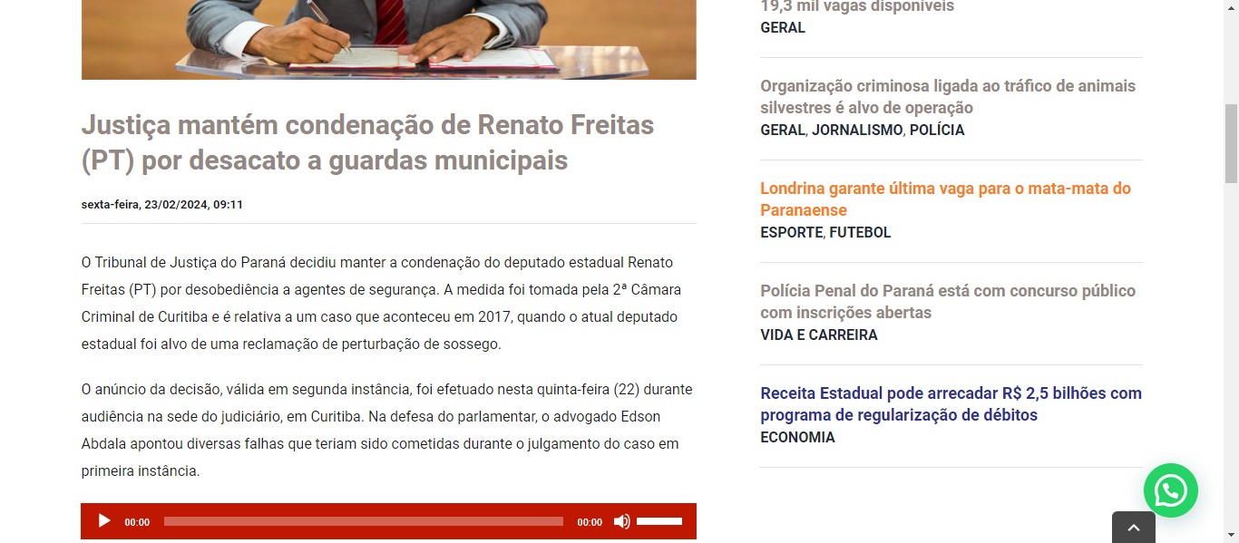 Justiça mantém condenação de Renato Freitas (PT) por desacato a guardas municipais - image 0