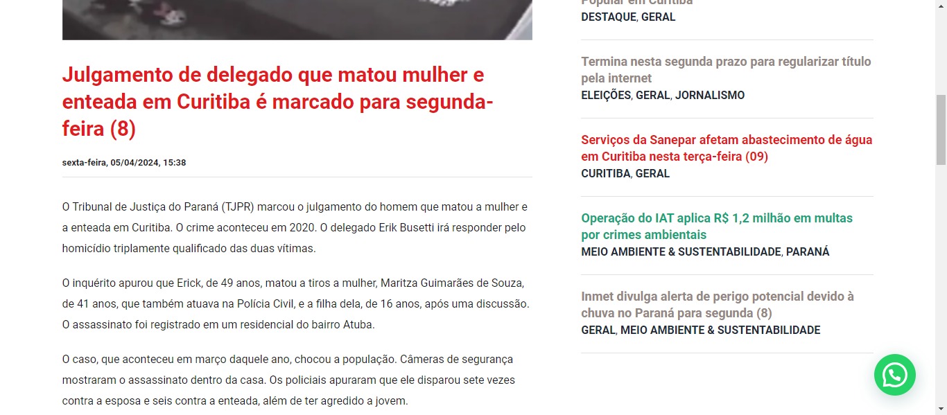 Julgamento de delegado que matou mulher e enteada em Curitiba é marcado para segunda (8) - image 0